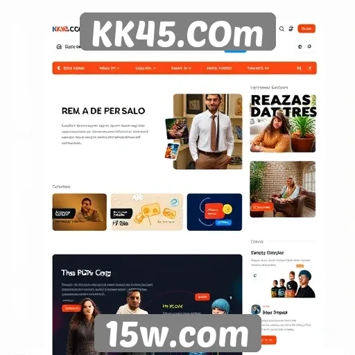 Análise da interface do site KK45.Com